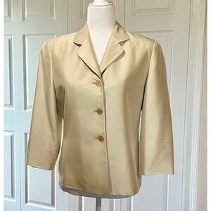 VTG Josephine Chaus Silk Women’s Size 4 Jacket Blazer champagne neutral beige